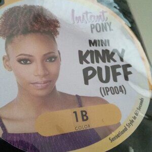 Sensationnel Instant Pony Mini Kinky Puff  Curly Synthetic Drawstring Colour 1B